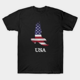 USA Flying Eagle Flag by Basement Mastermind T-Shirt